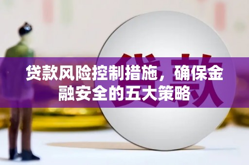 合水贷款风险控制措施，确保金融安全的五大策略