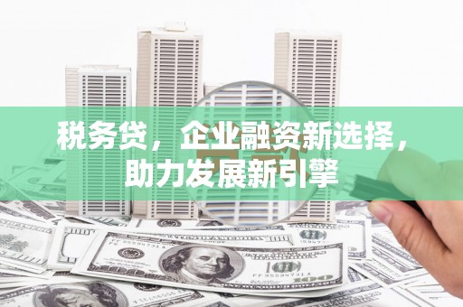 合水税务贷，企业融资新选择，助力发展新引擎