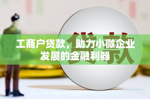 合水工商户贷款，助力小微企业发展的金融利器