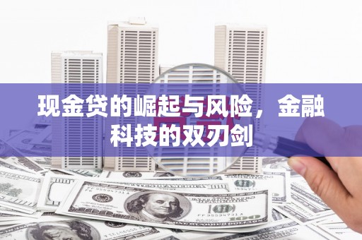 合水现金贷的崛起与风险，金融科技的双刃剑