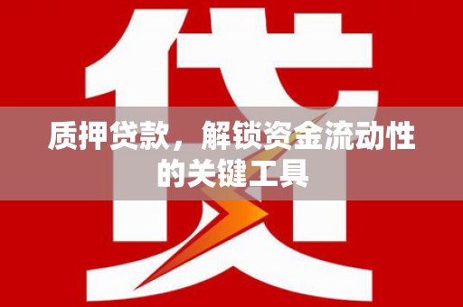 合水质押贷款，解锁资金流动性的关键工具