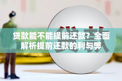 合水贷款能不能提前还款？全面解析提前还款的利与弊