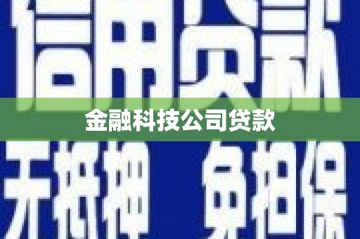 合水金融科技公司贷款